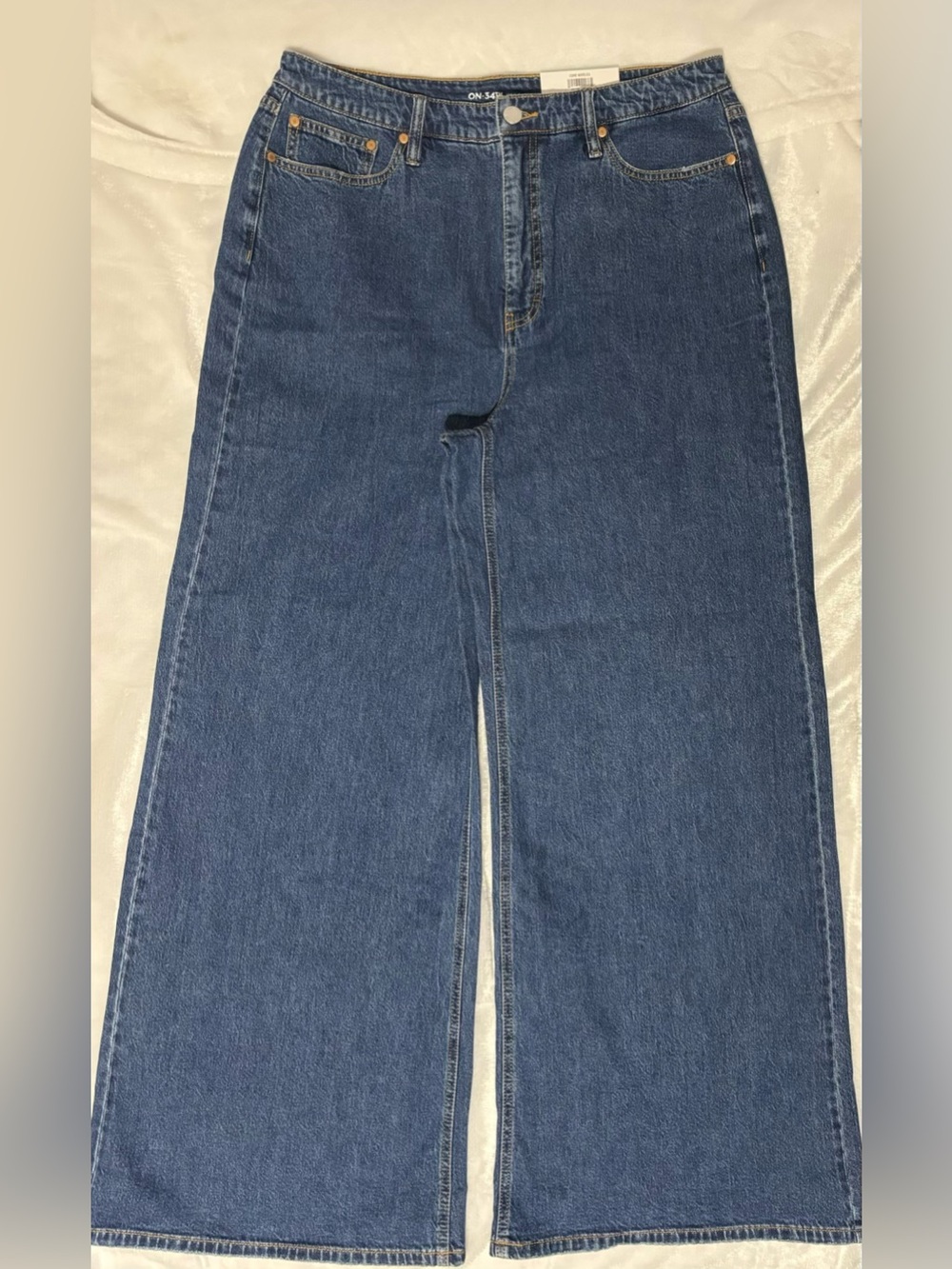 Jeans, women’s dark wash wide-leg high-rise style NW$60T